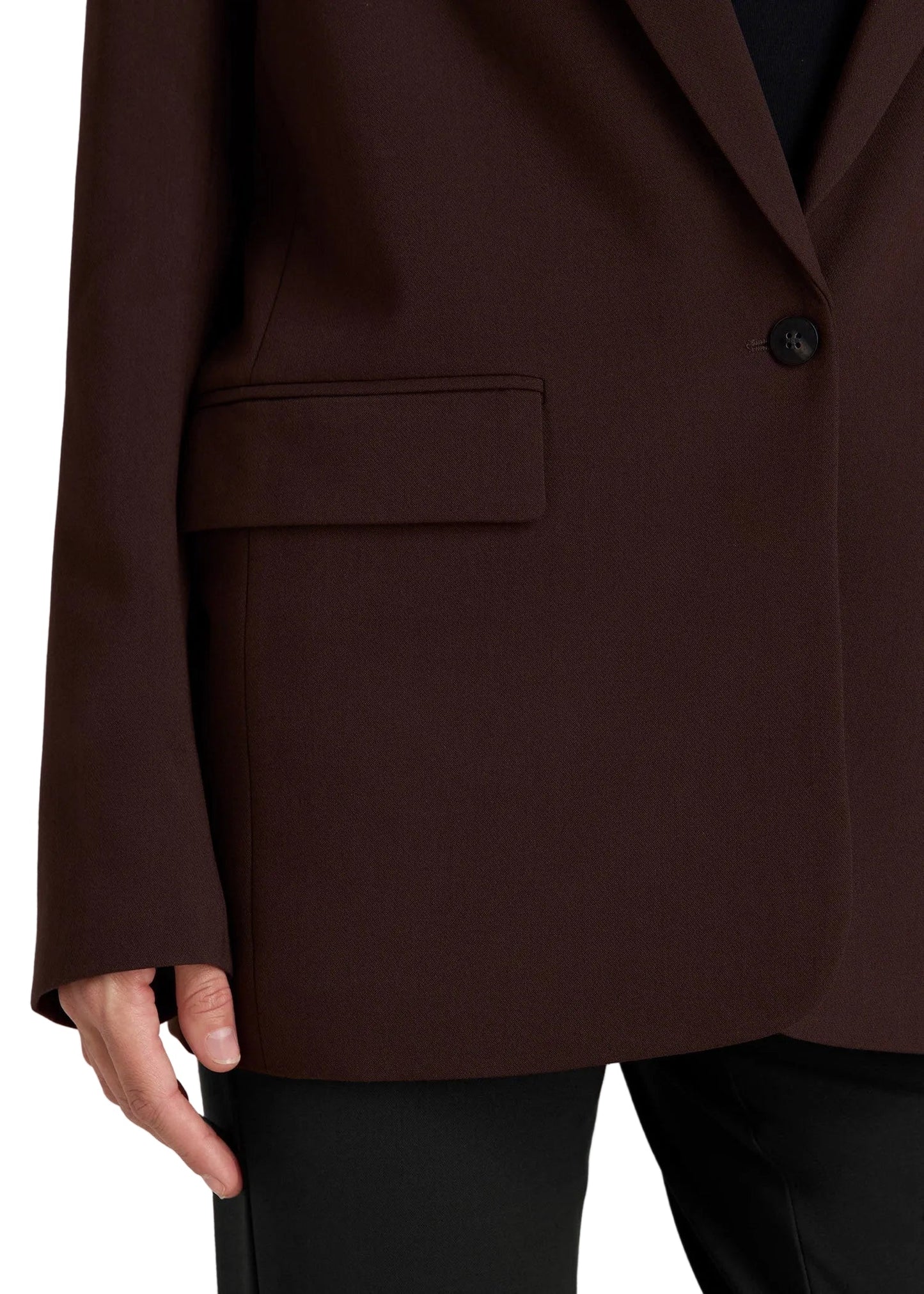 Boyfriend Fit Single-Button Blazer for Tall Women