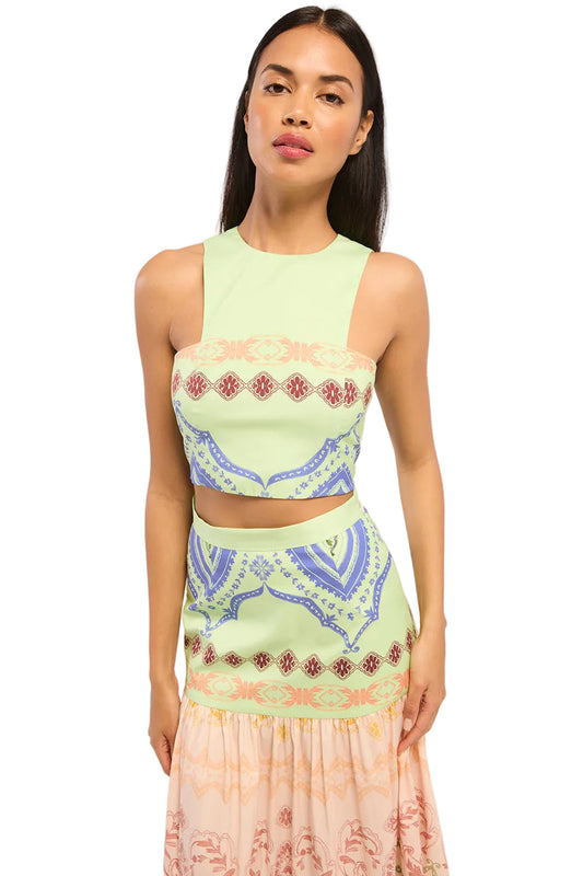 Aria Ceramic Print Crop Top