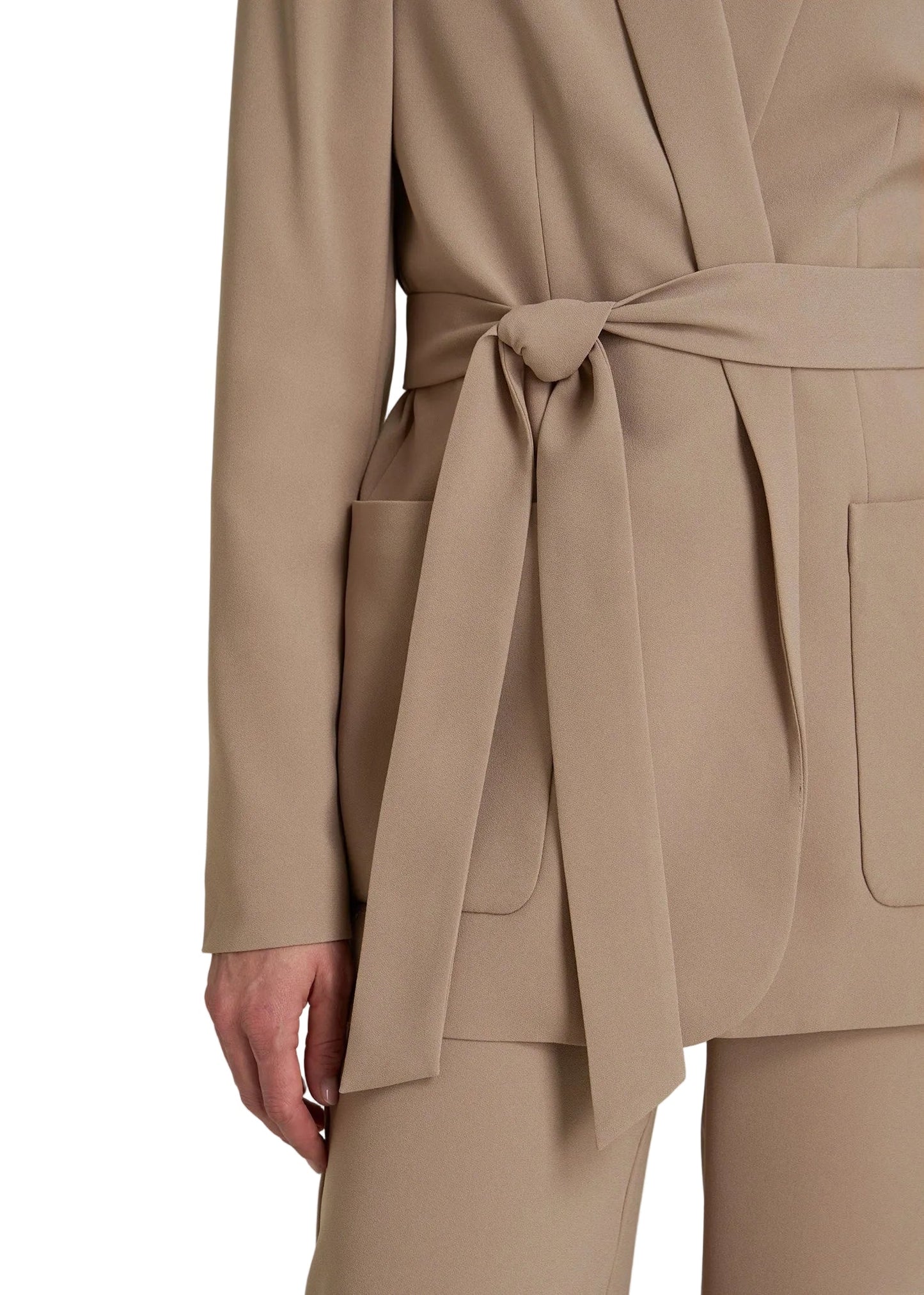 Crepe Wrap Blazer