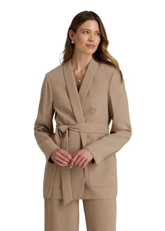 Crepe Wrap Blazer