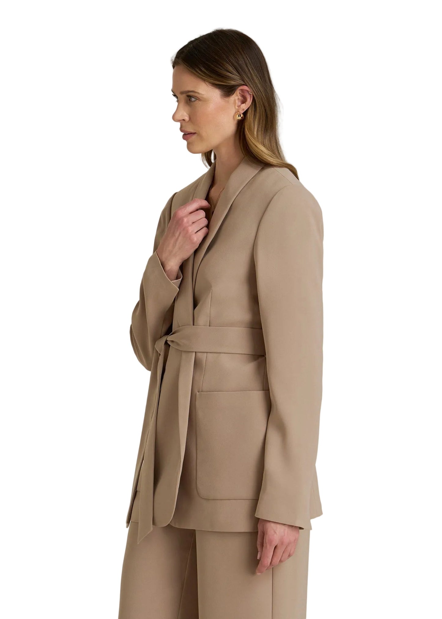 Crepe Wrap Blazer