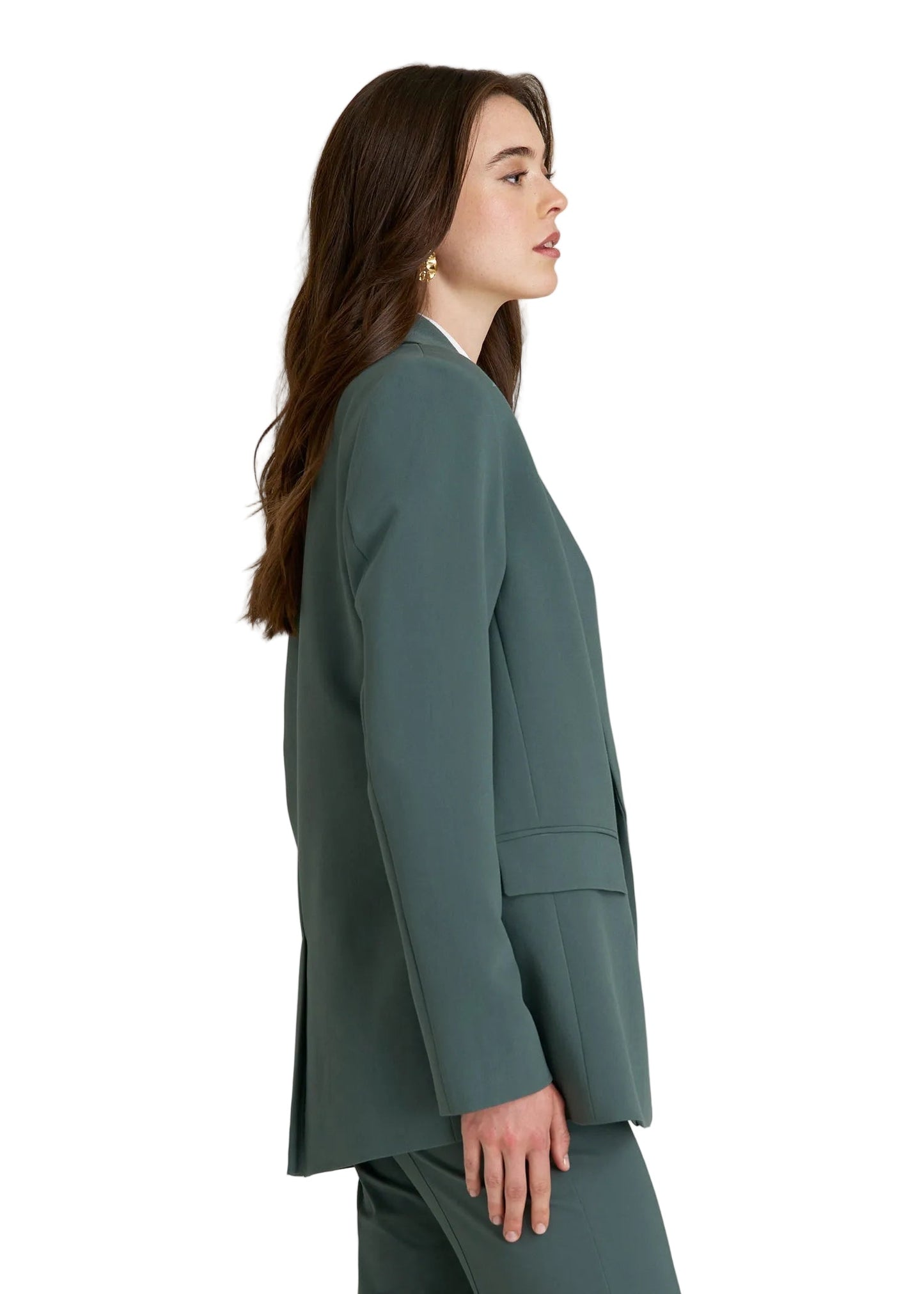 Relaxed Single-Button Blazer
