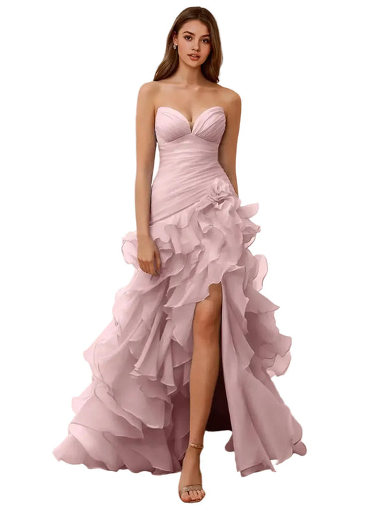 Christabelle Pink Rhinestone Corset Mini Dress