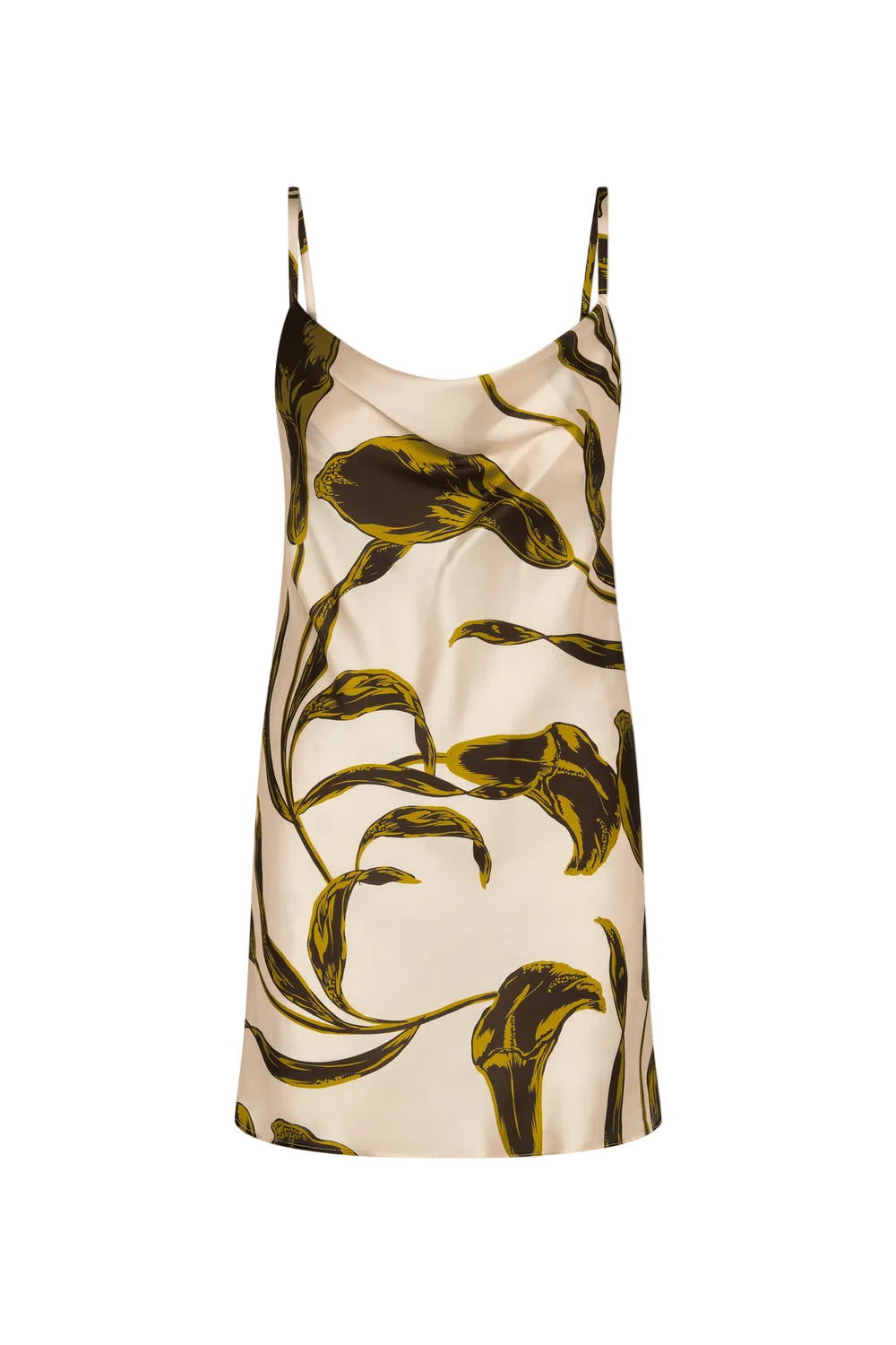 Liora Satin Cowl Neck Mini Dress