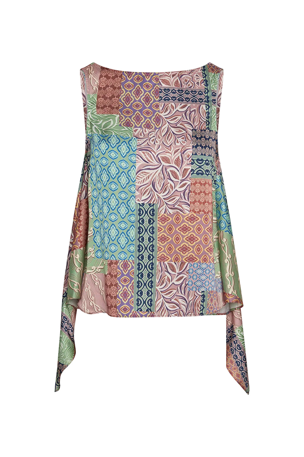 Zahara Satin Scarf Hem Top