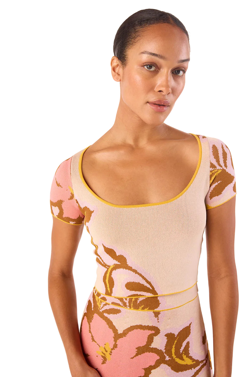 Marina Wave Knit Crop Top
