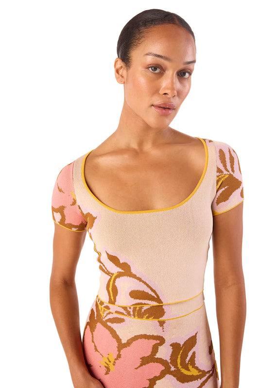 Marina Wave Knit Crop Top
