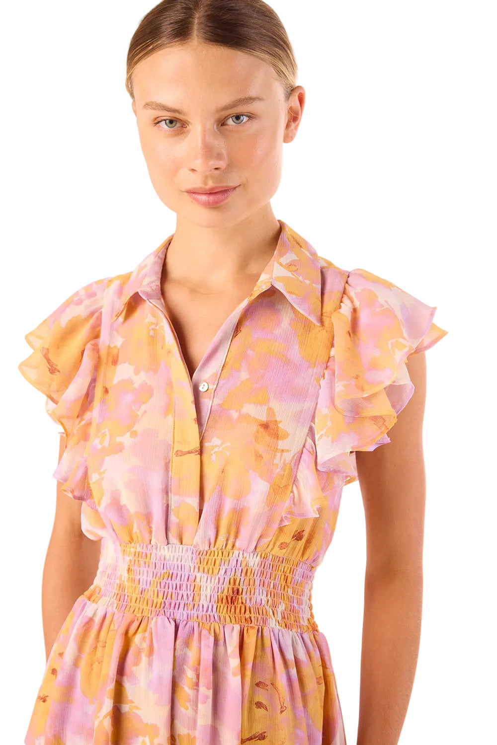 Bloomwater Ruffle Midi Dress
